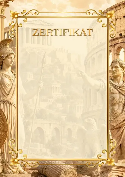 Schulzertifikat-Vorlage «Historischer Moment»