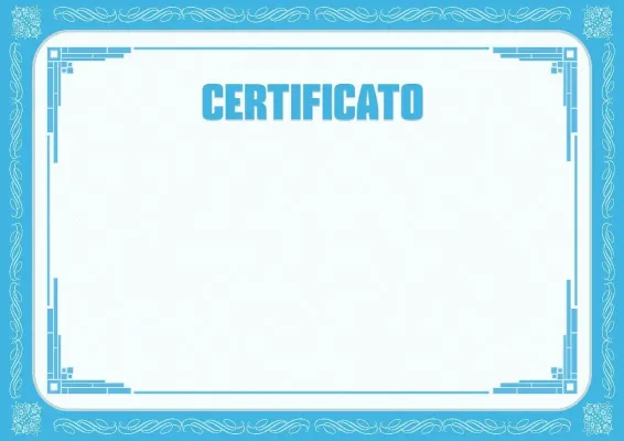 Modello di certificato solenne «Mattina d'inverno»