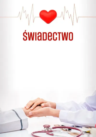 Szablon artystycznego świadectwa «Dla lekarza»