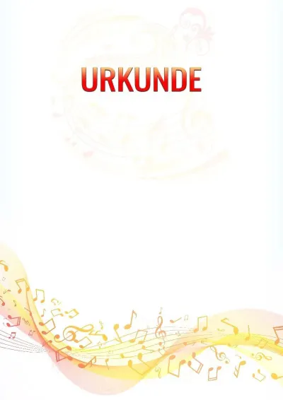 Urkunden-Vorlage „Musikalische Welle“