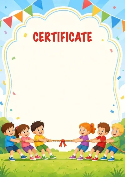 Certificate template «Fun Starts»