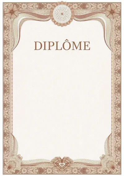 Modèle de diplôme solennel n°3