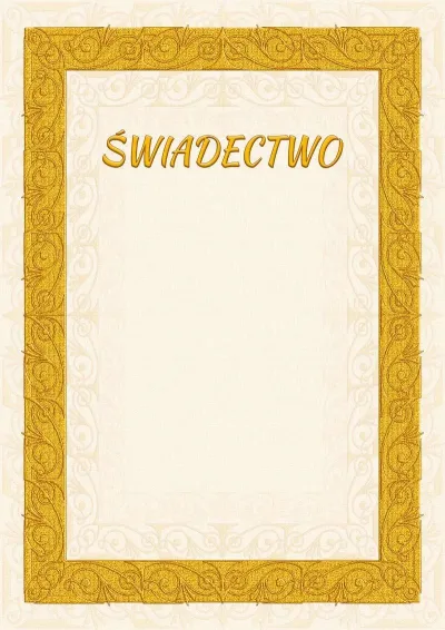 Szablon świadectwa «Piaskowe wzory»