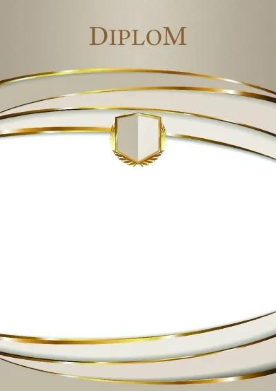 Vorlage für ein feierliches Diplom «In Gold»
