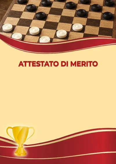 Modello di attestato sportivo «Dama»