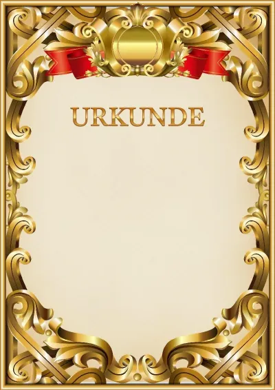 Offizielle Urkundenvorlage Nr. 8