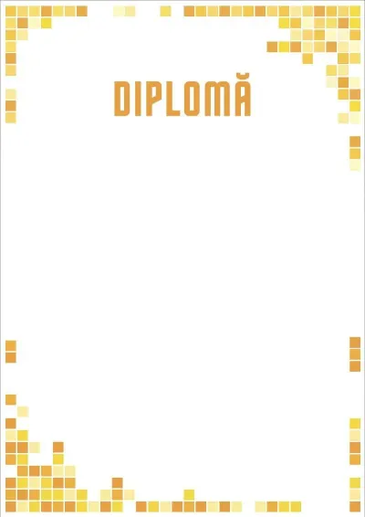 Șablon artistic pentru diplomă „Mozaicul soarelui”
