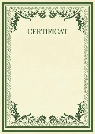 Șablon de certificat solemn 'Modele vintage'