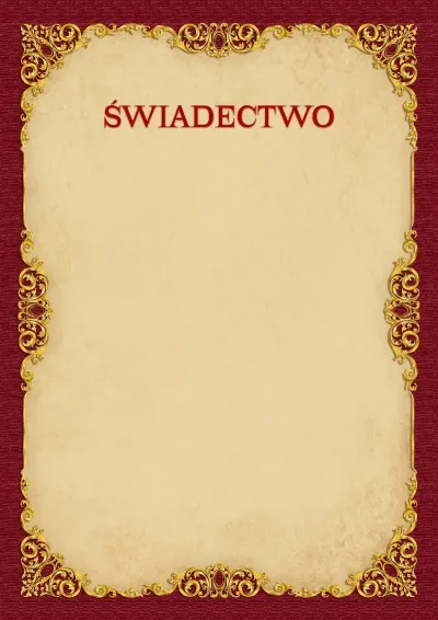 Szablon świadectwa «Złoto w stylu vintage»