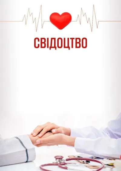 Шаблон художнього свідоцтва «Лікарю»