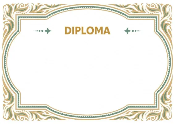 Modello di diploma solenne «Motivo lussuoso»