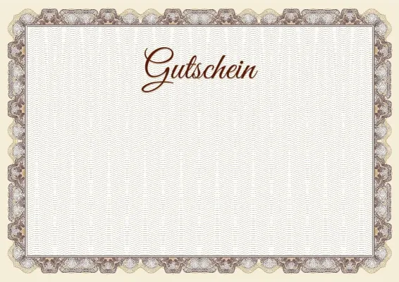 Vorlage für den feierlichen Gutschein „Edles Platin“