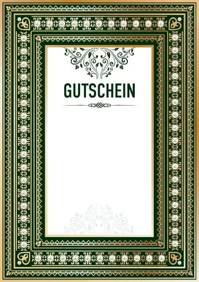 Vorlage für einen feierlichen Gutschein «Renaissance»