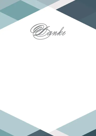 Festliche Dankschreiben-Vorlage „Geometrie des Stils“