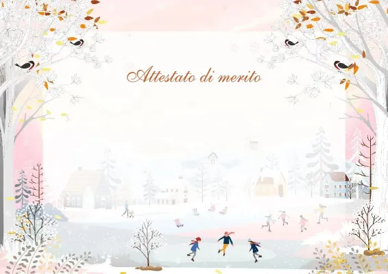 Modello di attestato artistico «Primo giorno d'inverno»