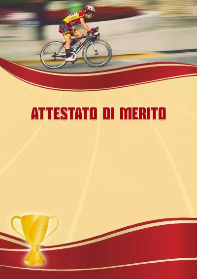 Modello di attestato sportivo «Ciclismo»