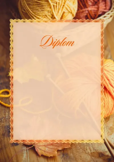 Künstlerische Diplom-Vorlage «Strick-Herbst»