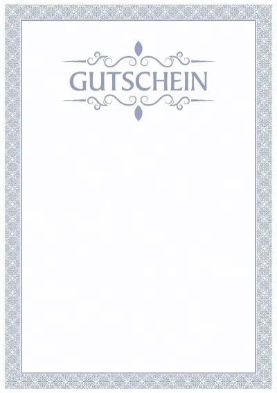Feierliche Gutschein-Vorlage «Blaue Brise»