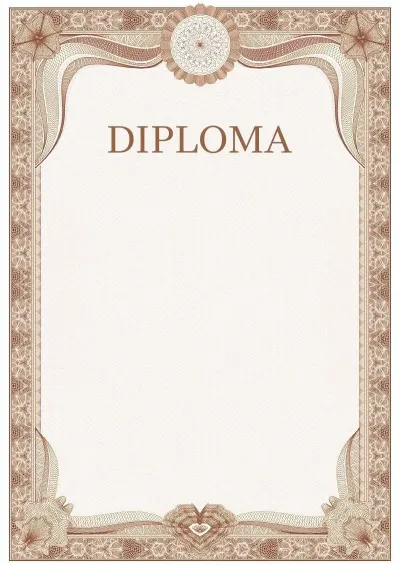 Modello di diploma solenne n. 3