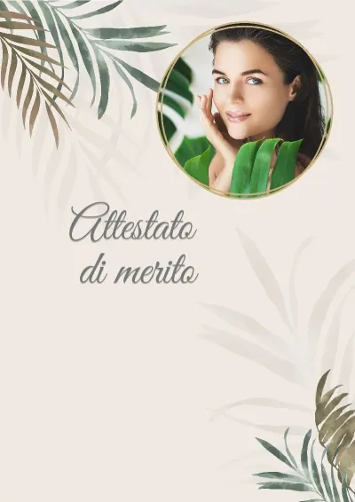Modello di attestato «Profumo dei tropici»
