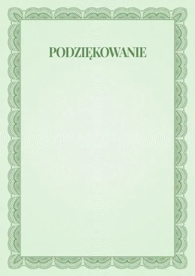 Szablon uroczystego podziękowania nr 6