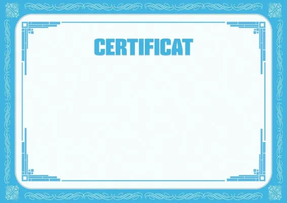 Șablon solemn de certificat «Dimineața de iarnă»