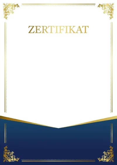 Festliche Zertifikat-Vorlage „Muster-Charme“