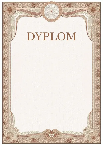 Szablon uroczystego dyplomu nr 3