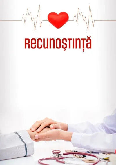 Șablon artistic de mulțumire „Doctorului”