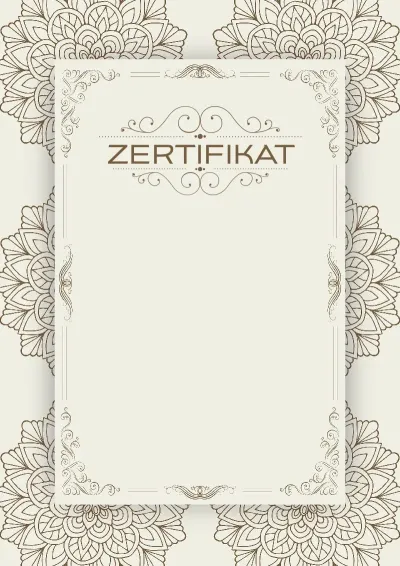 Künstlerische Zertifikatsvorlage „Vintage-Sommer“