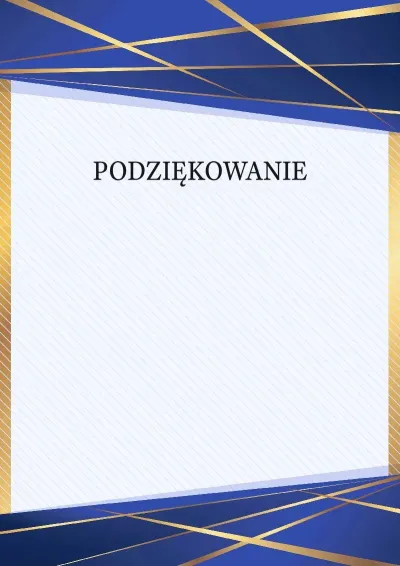 Шаблон торжественной podziękowania «Перспектива»