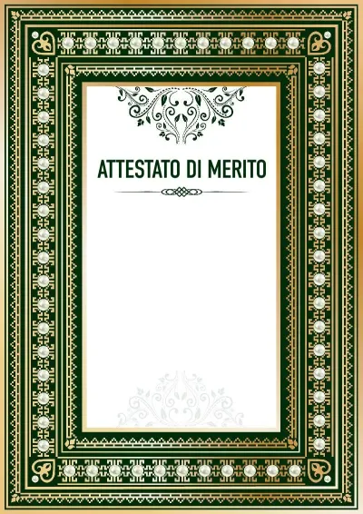 Modello di attestato solenne «Rinascimento»