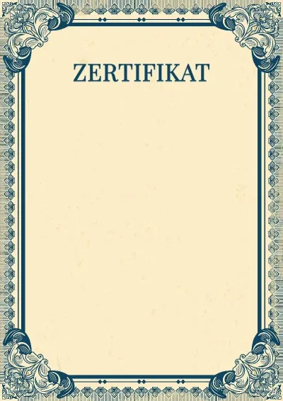 Kunstvolle Zertifikat-Vorlage „Imperium“