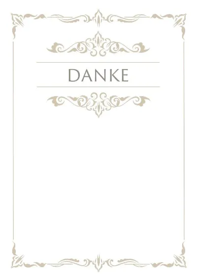 Feierliche Dankschreiben-Vorlage «Grazia»