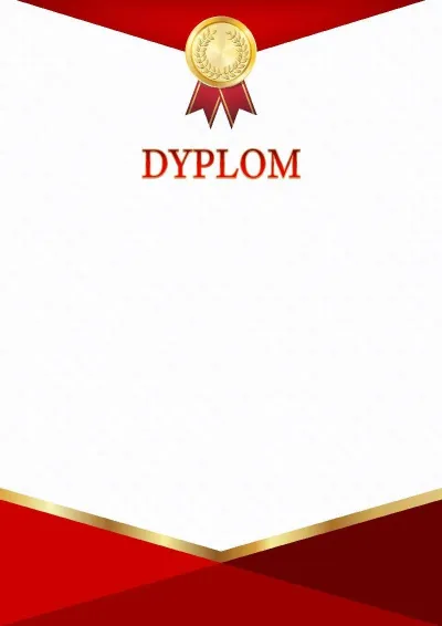 Szablon uroczystego dyplomu «Czerwono-złoty triumf»