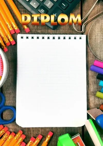 Schul-Diplom-Vorlage «Fröhliche Pause»