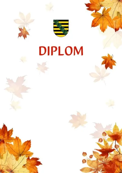 Шаблон школьной Diplome «Золотая осень»