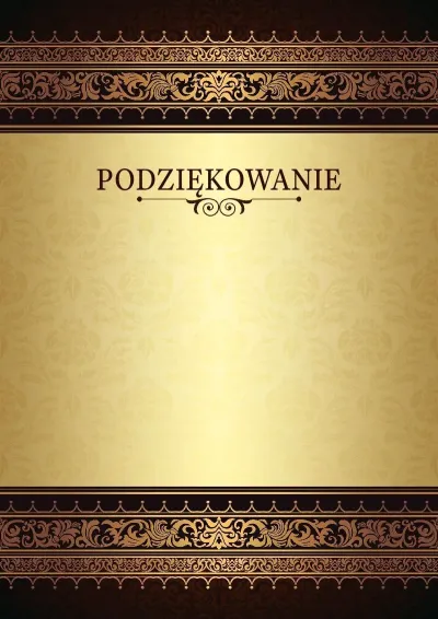 Szablon uroczystego podziękowania «Królewskie wzory»