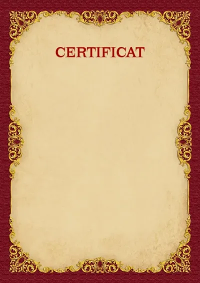 Șablon de certificat «Aur vintage»