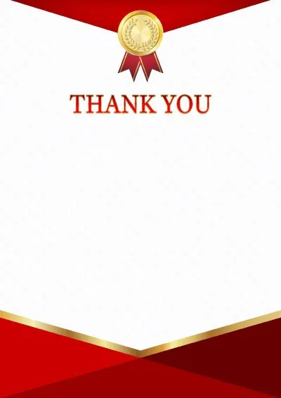 Ceremonial letter of appreciation template «Red and Gold Triumph»