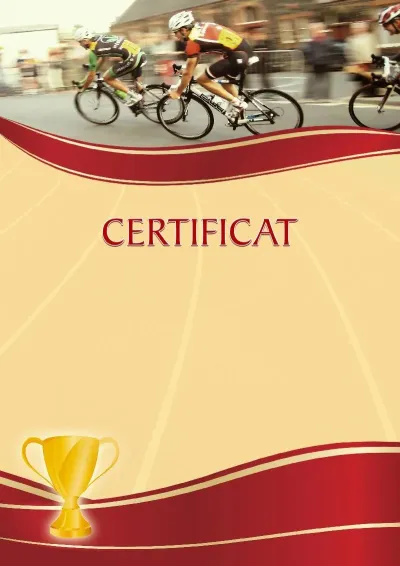 Modèle de certificat sportif «Course cycliste»
