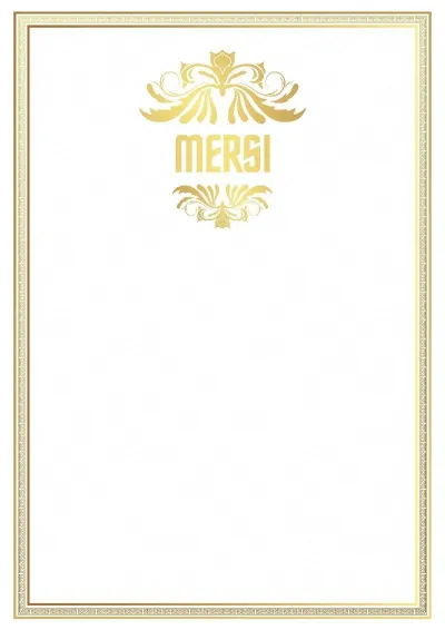 Modèle de lettre de remerciement « Standard d'Or »