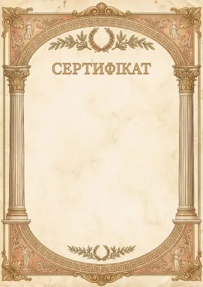 Шаблон шкільного сертифіката «Олімп»