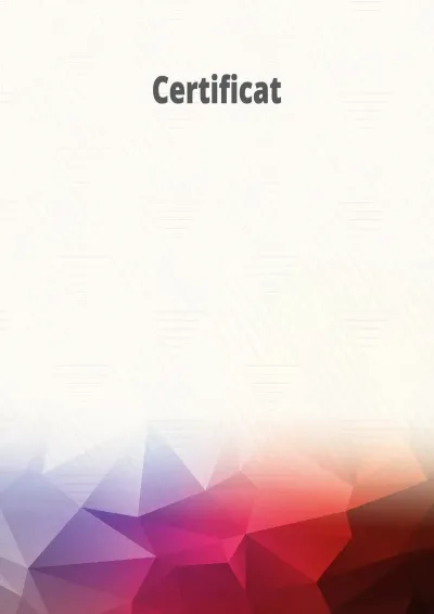 Șablon de certificat școlar «Geometria stilului»