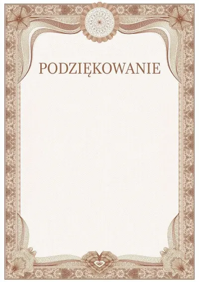 Szablon uroczystego podziękowania nr 3