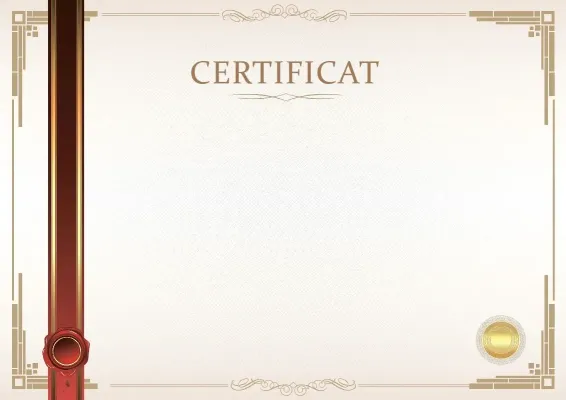Modèle de certificat officiel «Instant solennel»