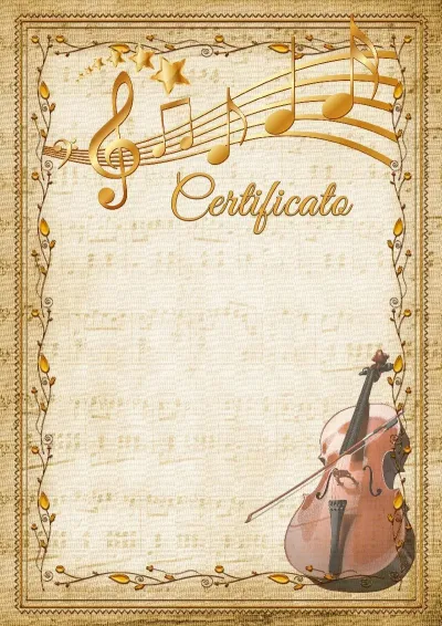 Modello di certificato musicale «Contrabbasso»