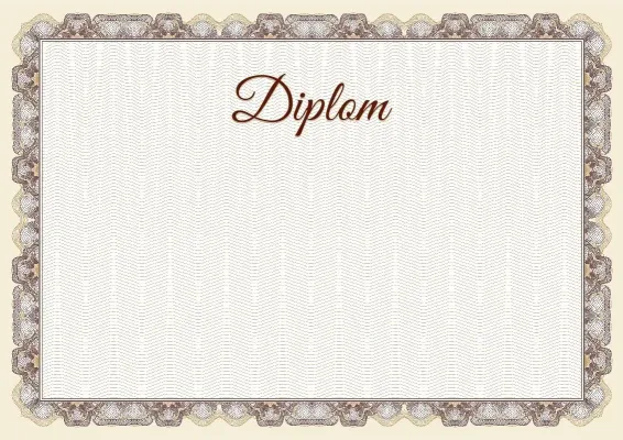 Vorlage für das feierliche Diplom „Edles Platin“