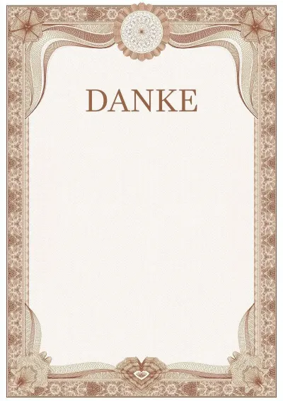 Feierliche Dankschreiben-Vorlage Nr. 3