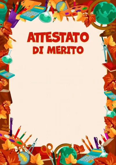 Modello di attestato «Successi d'Oro»